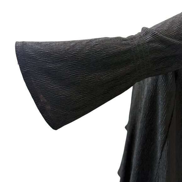 Cable & Gauge Womens Long Sleeve Black Textured Tunic Top Size Large Polyester - Picture 3 of 5